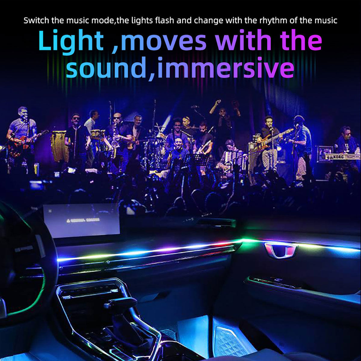 6/10 in 1 Car Led Ambient Ligh - огляд і ціна Led Ambient Interior Car Lights App Control