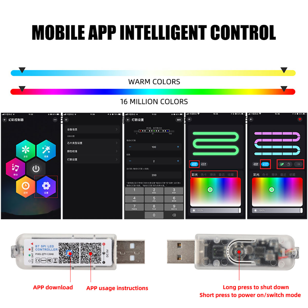 6/10 in 1 Car Led Ambient Ligh - огляд і ціна Led Ambient Interior Car Lights App Control