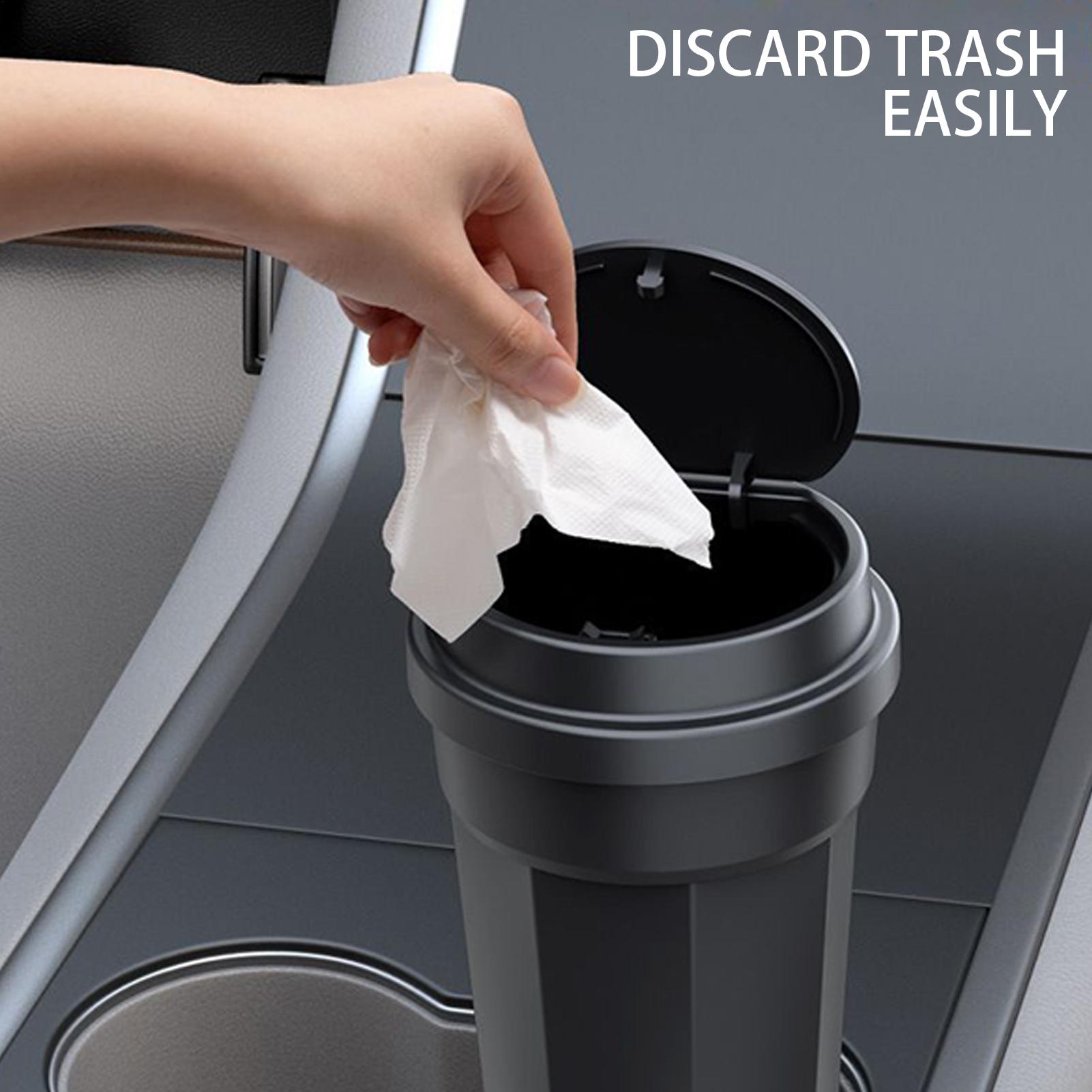 Car Garbage Can Cup Holder Mul - огляд і ціна Waterproof Car Trash Can With Lid