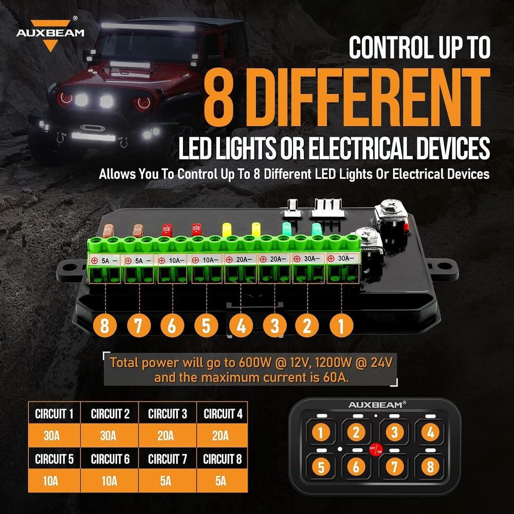 8 Gang Switch Panel BA80 Autom - огляд і ціна Car Electronics
