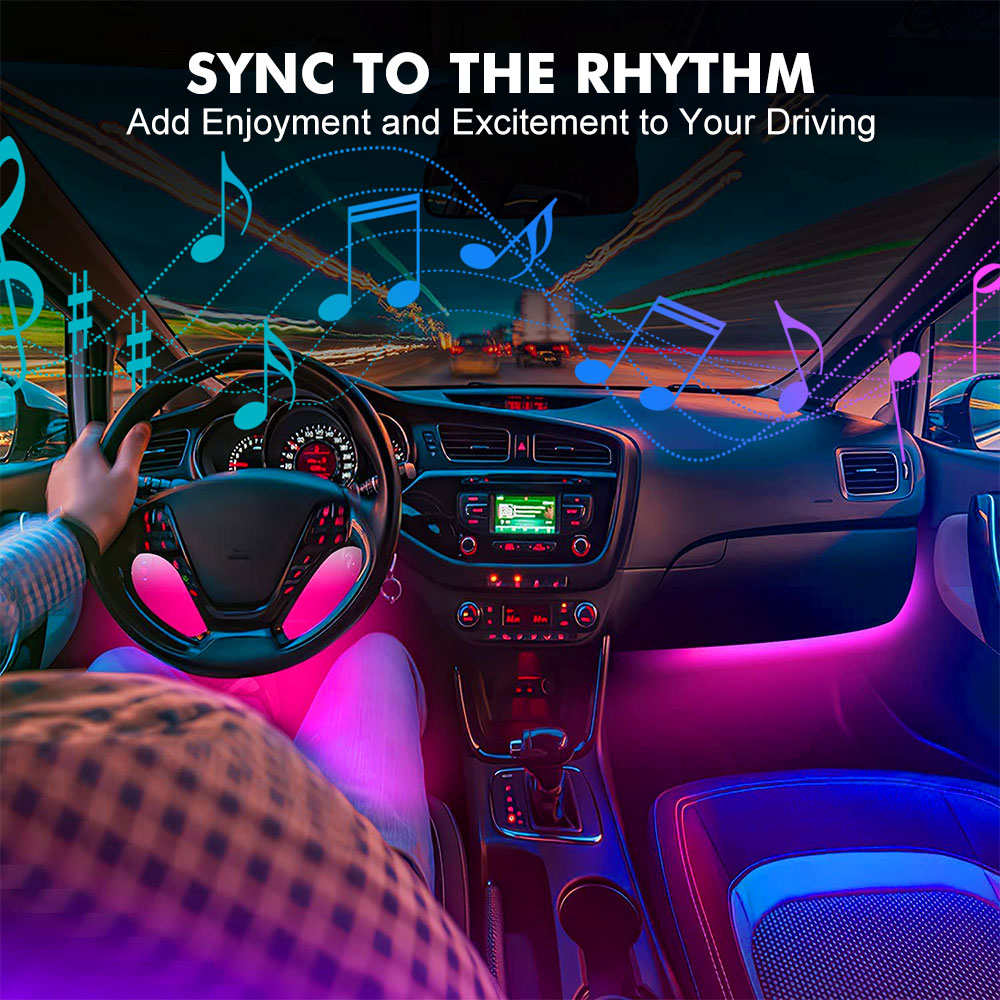 Neon LED Interior Car Light AP - огляд і ціна Led Ambient Interior Car Lights App Control
