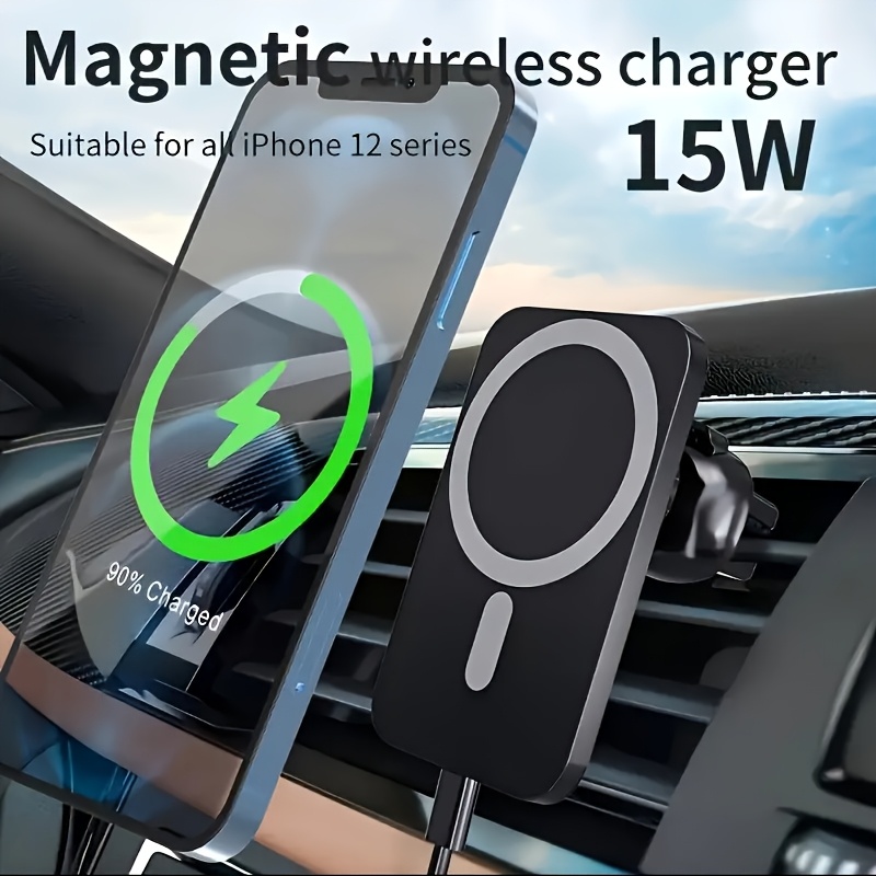15W Magnetic Car Wireless Char - огляд і ціна Wireless Car Charger Mount Fast Charging