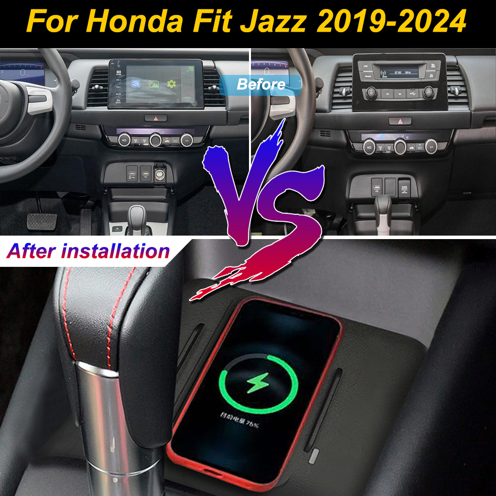 2 DIN for Honda Fit Jazz 2019- - огляд і ціна Wireless Car Charger Mount Fast Charging