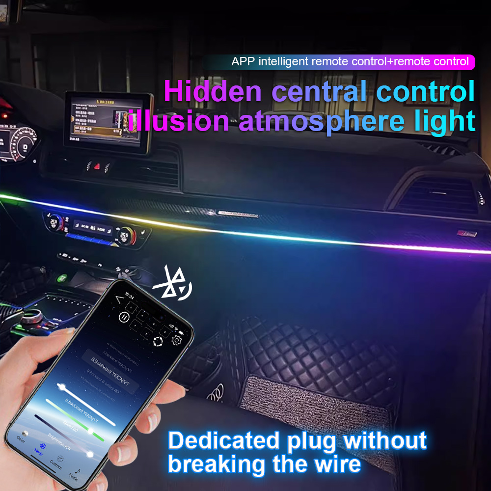 64 colors USB Car LED Ambient  - огляд і ціна Led Ambient Interior Car Lights App Control