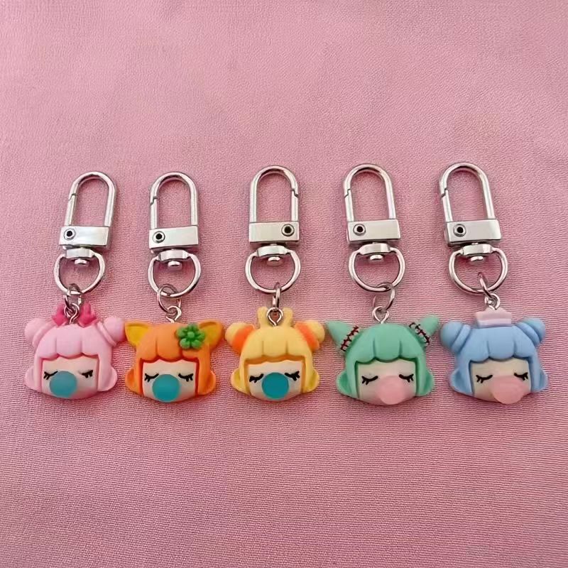 5pcs resin girl keychain, suit - огляд і ціна Car Accessories