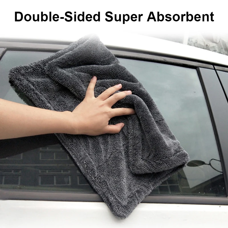 1-3Pcs Car Wash Microfiber Twi - огляд і ціна Microfiber Car Drying Towel Super Absorbent
