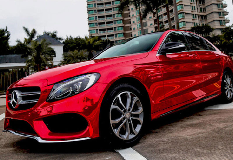 Red Forged Carbon Matte Glossy - огляд і ціна Anti Glare Car Rearview Mirror Film