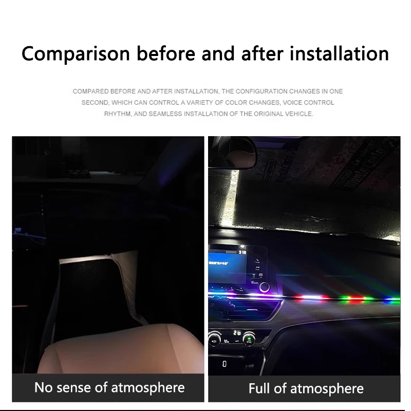 Colorful LED Car Interior Hidd - огляд і ціна Led Ambient Interior Car Lights App Control