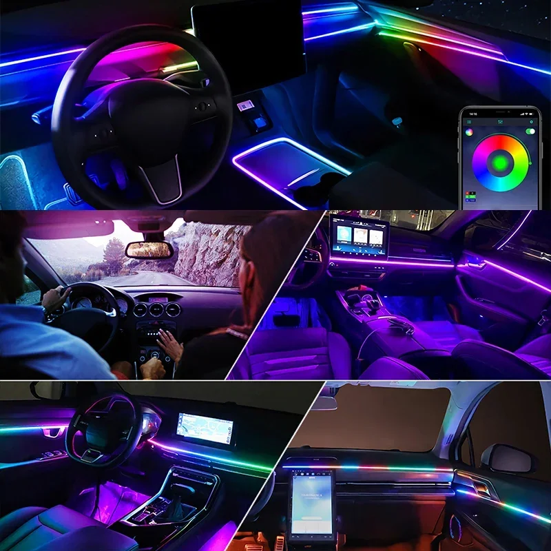22 in 1 Premium Automotive LED - огляд і ціна Led Ambient Interior Car Lights App Control