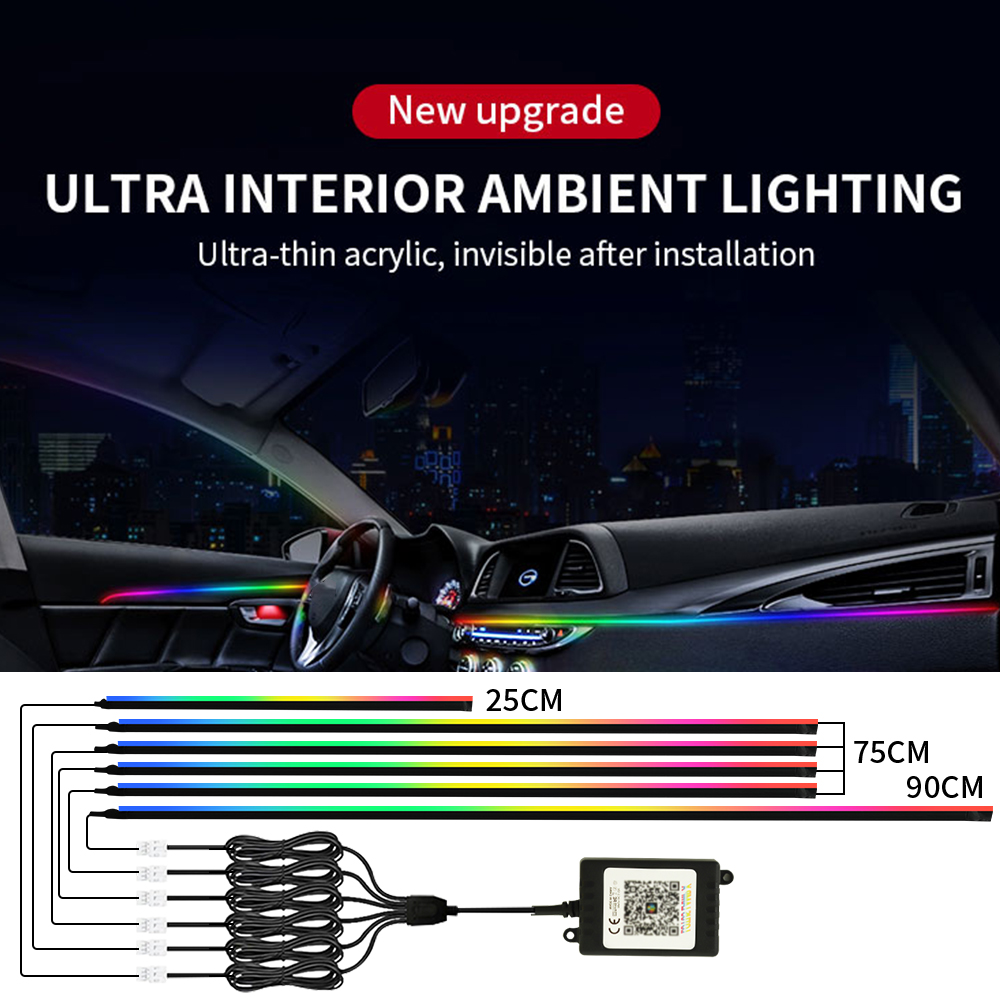 Symphony Car Ambient Lights Ki - огляд і ціна Led Ambient Interior Car Lights App Control