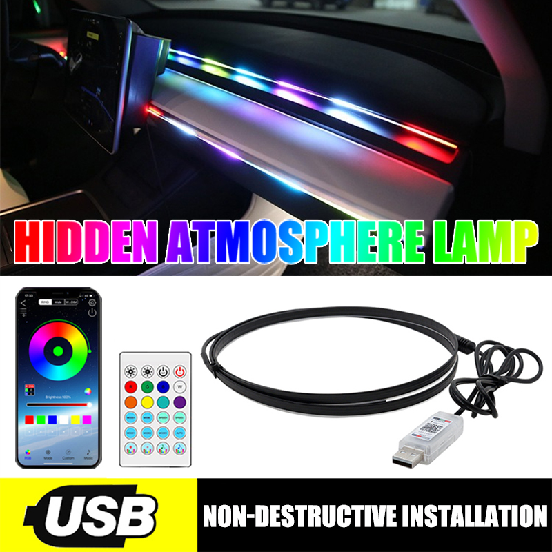 Car LED Ambient Light 64 Color - огляд і ціна Led Ambient Interior Car Lights App Control