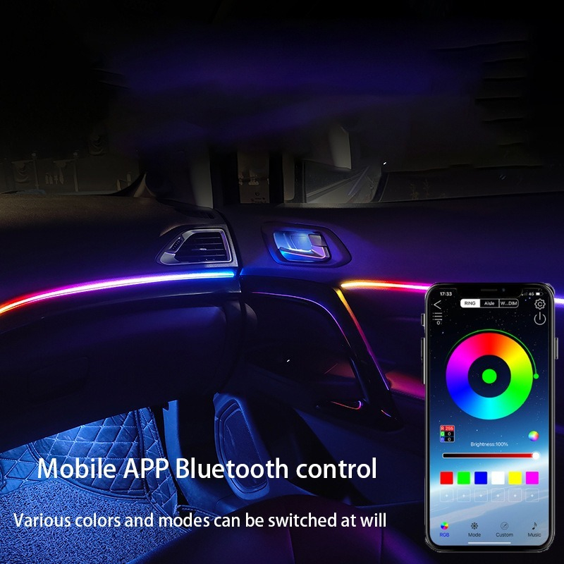Car LED Ambient Light 64 Color - огляд і ціна Led Ambient Interior Car Lights App Control