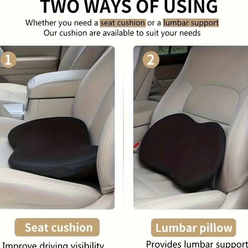 2-in-1 Car Seat Cushion Lumbar - огляд і ціна Memory Foam Car Neck Pillow Lumbar Support