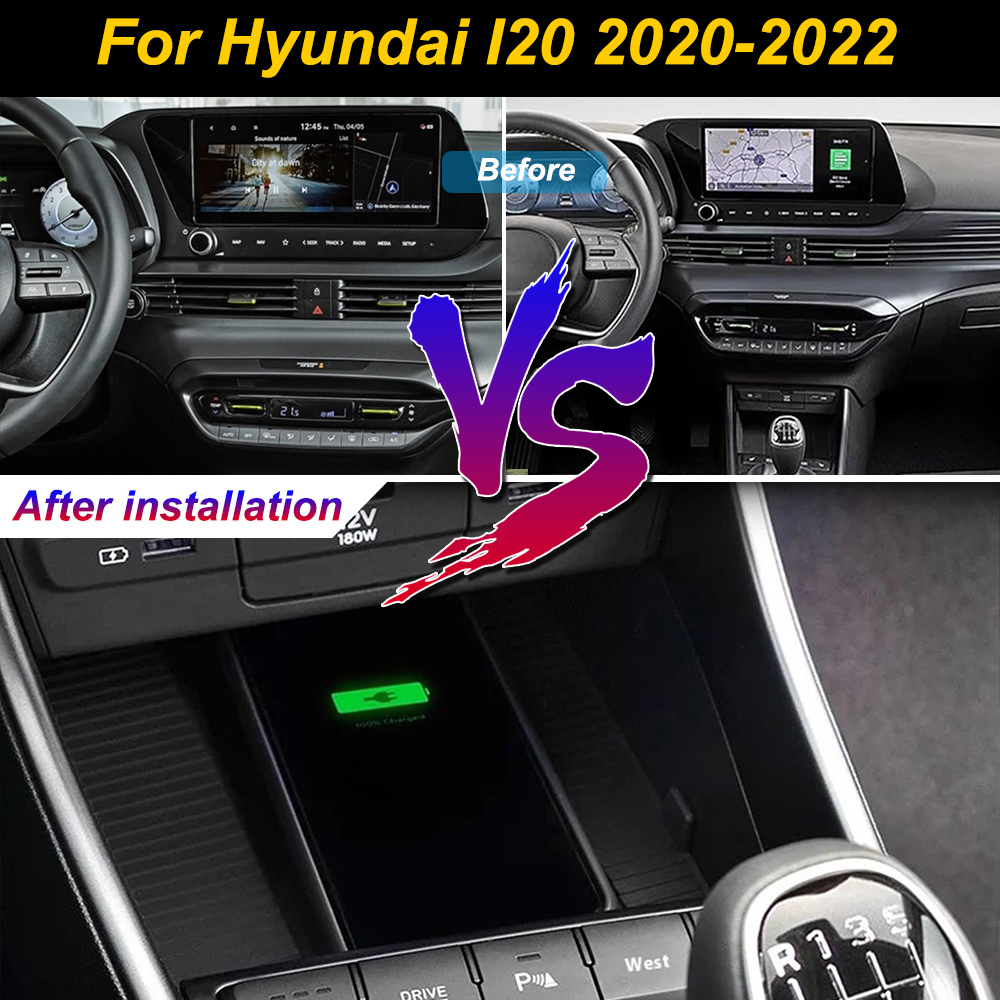 2Din for Hyundai I20 2020 2021 - огляд і ціна Wireless Car Charger Mount Fast Charging